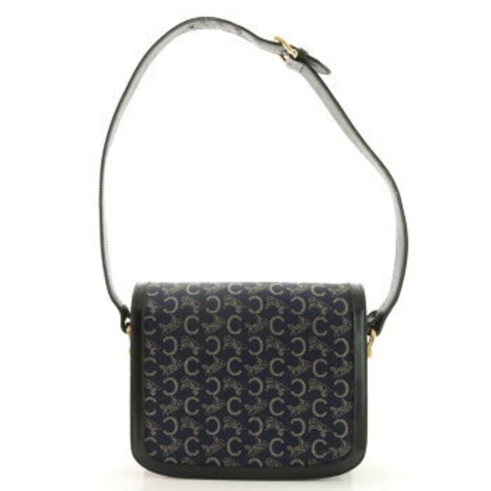 Celine Navy bag hardware shoulder Blue carriage MHM Sulky leather - Picture 5 of 14